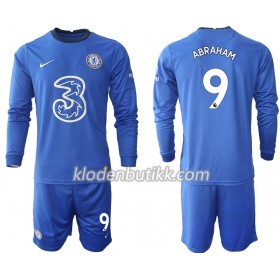 Chelsea Tammy Abraham 9 Barn Hjemmedraktsett 2020-2021 Langermet (+ Korte bukser)